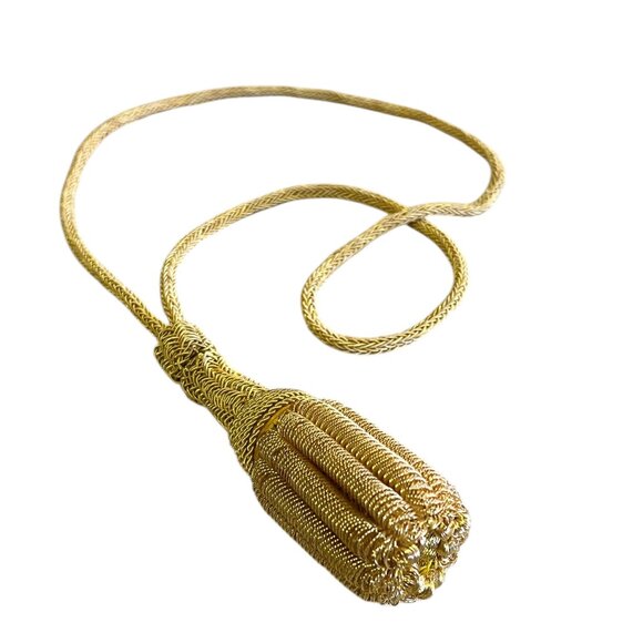 Military Sword Knot Gold Bullion Braided Cord Tassel Acorn Army Navy Vintage USA - Picture 7 of 7